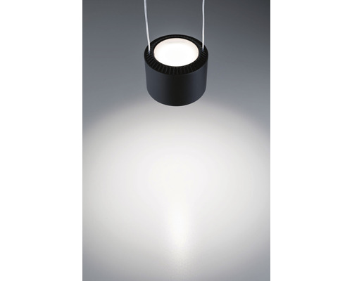 Schwarze LED Hängeleuchte mit Kabeln