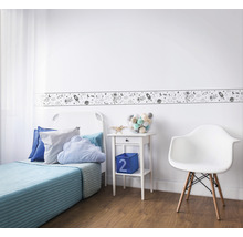 Bordüre 45851 Kids Walls Weltall grau weiß 5 m x 17,5 cm