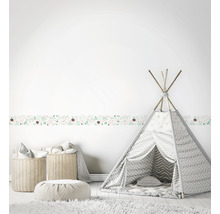 Bordüre 45873 Kids Walls Tiere grün weiß 5 m x 17,5 cm