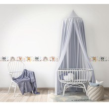 Bordüre 45888 Kids Walls Tiere Luftballon weiß braun 5 m x 17,5 cm