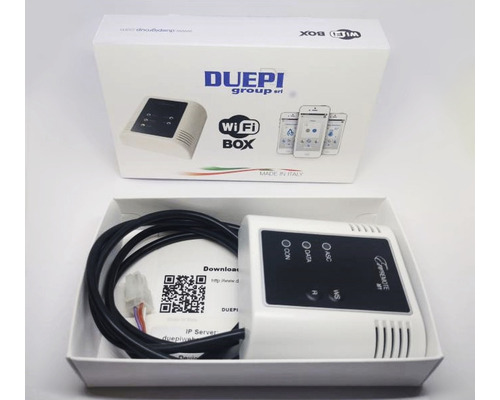 DUEPI Group Wifi Box mit Kabel und Verpackung