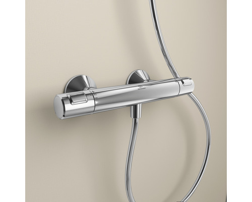 Aufputz-Brausethermostat zur Wandmontage mit Brauseschlauch