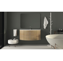 Waschtischunterschrank Eden 121 cm Tabak Eiche montiert