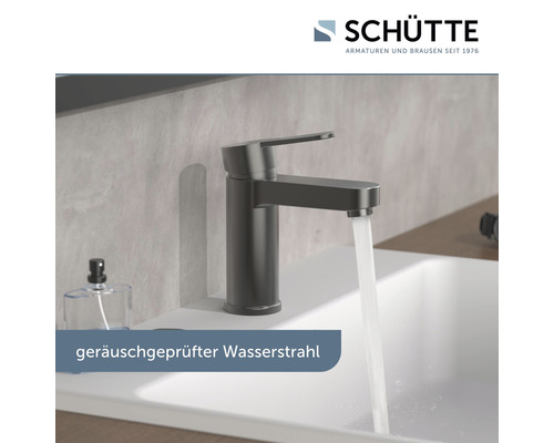 Waschtischarmatur mit geräuschgeprüftem Wasserstrahl im Badezimmer
