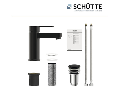 Bristan Apelo Eco Start Waschtischarmatur – Schwarz, Mit Clicker-Ablaufgarnitur | Keramikkartusche, Durchflussbegrenzer 5 L/min