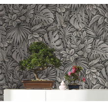 Vliestapete 33305 Botanica Blätter grau braun