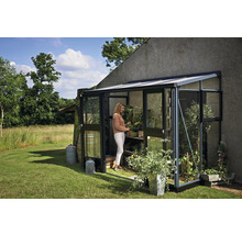 Anlehngewächshaus JULIANA Veranda 4,4 m² 3 mm Sicherheitsglas 296 x 149 cm anthrazit-thumb-3 Anlehngewächshaus JULIANA Veranda 4,4 m² 3 mm Sicherheitsglas 296 x 149 cm anthrazit-thumb-3