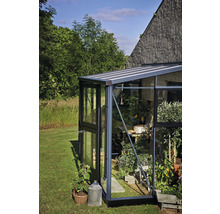 Anlehngewächshaus JULIANA Veranda 4,4 m² 3 mm Sicherheitsglas 296 x 149 cm anthrazit-thumb-2 Anlehngewächshaus JULIANA Veranda 4,4 m² 3 mm Sicherheitsglas 296 x 149 cm anthrazit-thumb-2