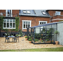 Anlehngewächshaus JULIANA Veranda 12,9 m² 3 mm Sicherheitsglas 439 x 293 cm anthrazit-thumb-6