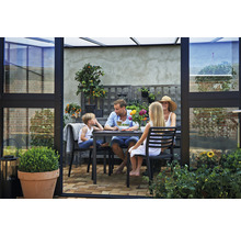 Anlehngewächshaus JULIANA Veranda 12,9 m² 3 mm Sicherheitsglas 439 x 293 cm anthrazit-thumb-4