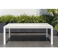 Gartenmöbelset GARDEN PLACE Emmi 6-Sitzer 7 tlg. weiß aus Aluminium, WPC , Kunststoff und Holz