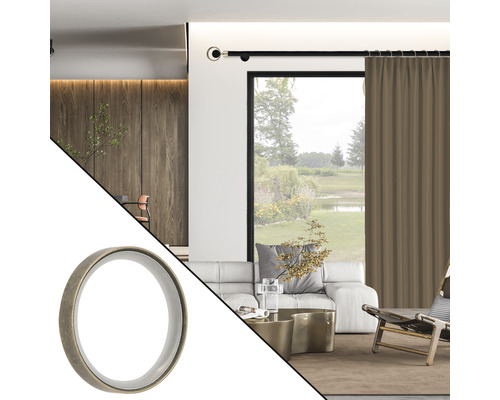 Gardinenring vor einem Wohnzimmer