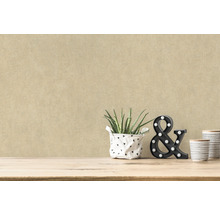 Vliestapete 38615-5 #Hygge Struktur Uni beige gelb
