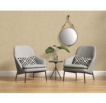 Vliestapete 38615-5 #Hygge Struktur Uni beige gelb