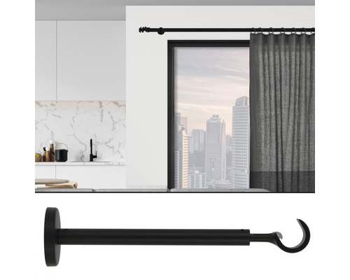 Gardinenstange mit Vorhang im modernen Raum