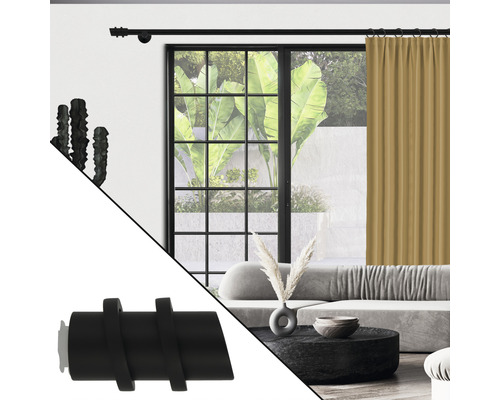 Gardinenstange mit Endstück in Wohnzimmer