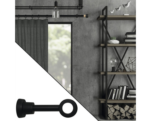 Dekorativer Gardinenstangen-Abschluss in einem Wohnraum