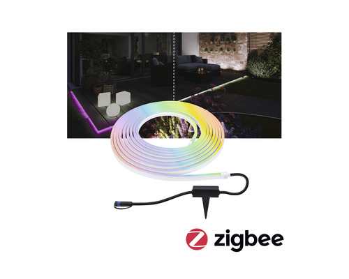 LED-Lichtschlauch für den Außenbereich mit Zigbee Logo