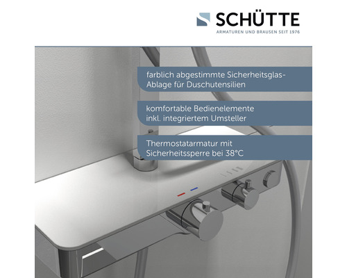 Schütte Duscharmatur mit Ablage und Thermostat