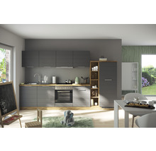 Held Möbel Kühlumbauschrank für 88er Einbaukühlschrank Florenz BxTxH 60 x 60 x 165 cm grau matt zerlegt Anschlag reversibel 474.6293