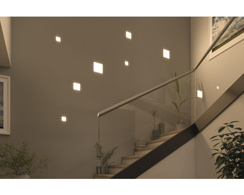 LED Einbaupanel IP44 17,5 W 1500 lm 4000 K 185x185 mm Einbau-Ø 45-190 mm VariFit Veluna satin eckig 230V LED Einbaupanel IP44 17,5 W 1500 lm 4000 K 185x185 mm Einbau-Ø 45-190 mm VariFit Veluna satin eckig 230V