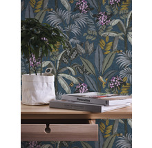 Vliestapete 38738-3 Pint Walls Natur Blätter blau
