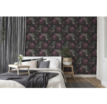 Vliestapete 38509-4 Pint Walls floral schwarz lila-thumb-4