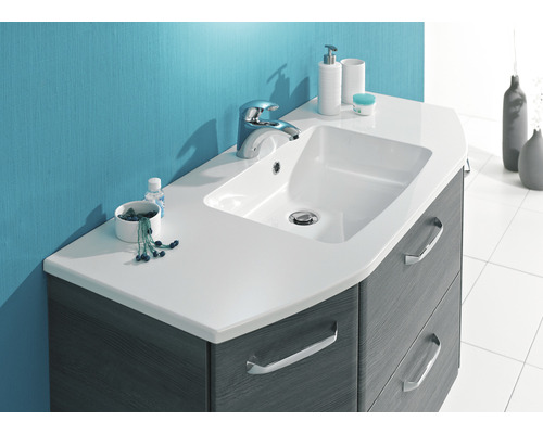 Waschtischkombination mit Waschbecken, Armatur und Unterschrank mit Schubladen