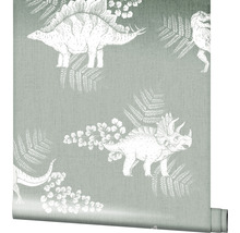 Vliestapete 45801 Kids Walls Dinos grün