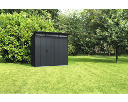 Gartenhaus Hörmann EcoStar Elegant-P Typ 1 RAL7016 Einzeltür 238 x107,8 cm anthrazit