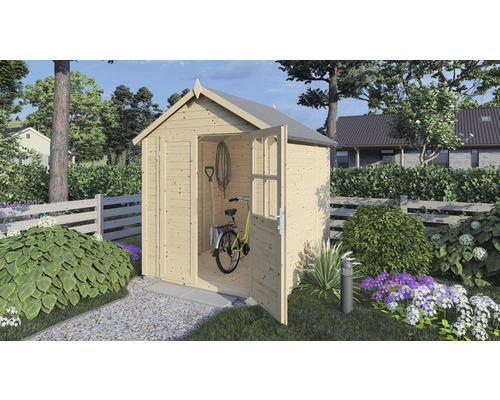 Gerätehaus Konsta Fino 1 mit Fußboden 201 x 189 cm natur exclusiv bei Hornbach Gerätehaus Konsta Fino 1 mit Fußboden 201 x 189 cm natur exclusiv bei Hornbach