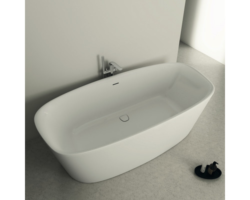 Freistehende Badewanne mit Armatur im Badezimmer