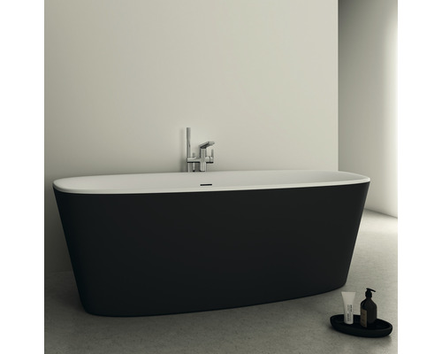 Badewanne Ideal Standard Dea 80 x 180 cm schwarz weiß matt glänzend K8721V3