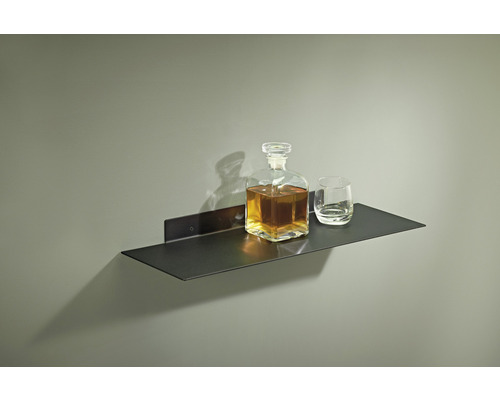 Metall Wandregal mit Flasche und Glas