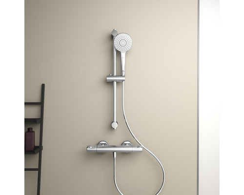 Duscharmatur mit Thermostat und Handbrause