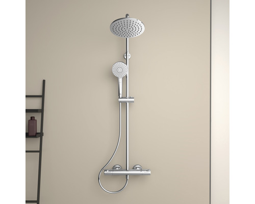 Duschsystem mit Kopfbrause, Handbrause und Thermostatarmatur für das Badezimmer