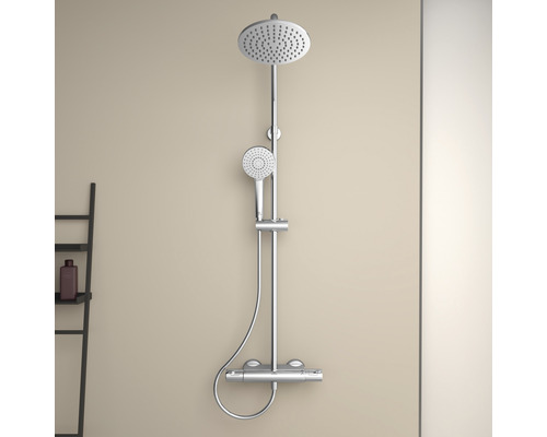 Aufputz Duscharmatur mit Kopfbrause und Handbrause
