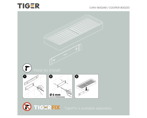 Anleitung zur Montage einer Tiger Badablage