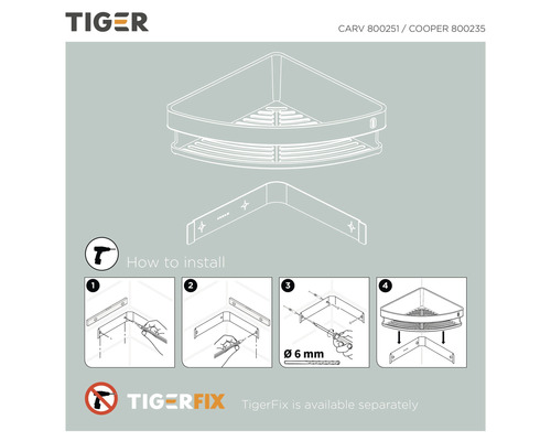 Anleitung zur Installation der Tiger Eckablage