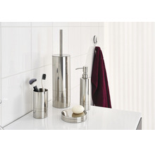 Badezimmer-Set mit Seifenspender, Seifenschale, Zahnbürstenhalter und Toilettenbürste