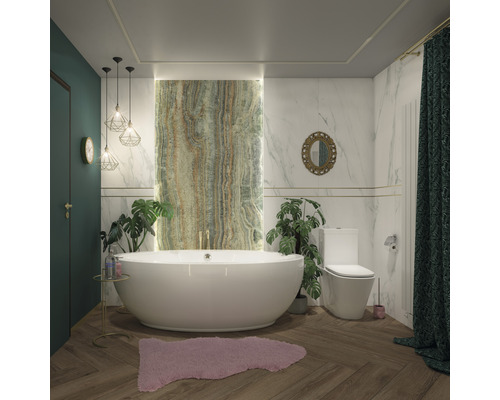XXL Feinsteinzeug Wand- und Bodenfliese Nephrite poliert 120 x 260 cm 7 mm XXL Feinsteinzeug Wand- und Bodenfliese Nephrite poliert 120 x 260 cm 7 mm