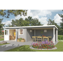 Gartenhaus Outdoor Life Reno inkl. Schleppdach und Rückwand 760 x 275 cm lichtgrau-thumb-0