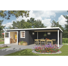 Gartenhaus Outdoor Life Reno inkl. Schleppdach und Rückwand 760 x 275 cm carbongrau-thumb-0