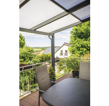 Terrassenüberdachung gutta Premium Acryl klar 712 x 506 cm anthrazit