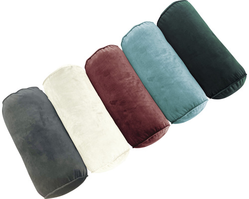 Mehrere zylinderförmige Kissen