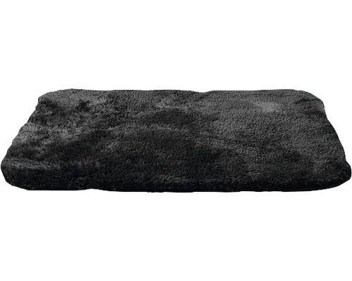Schwarzer Badteppich mit hoher Florhöhe