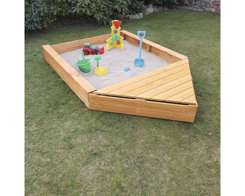 Sandkasten Multi und Bugbox Holz 140 x 260 x 22 cm braun