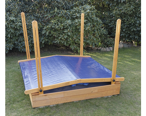 Sandkasten aus Holz mit Abdeckung für den Außenbereich