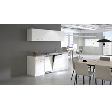 Küchenzeile Flex Well Varo 210 cm Frontfarbe Weiß Matt Korpusfarbe Weiß inkl. Einbaugeräte-thumb-2
