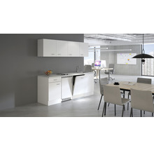 Küchenzeile Flex Well Wito 210 cm Frontfarbe Weiß Matt Korpusfarbe Weiß inkl. Einbaugeräte-thumb-2